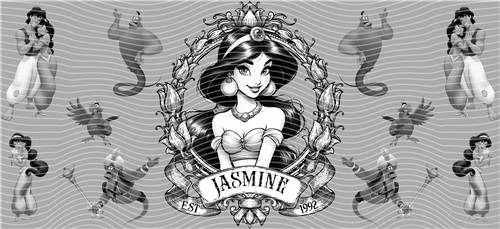 16oz black and white-B 89